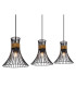 Purra Bar Pendant Ceiling Light Black 3x E27-4