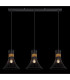 Purra Bar Pendant Ceiling Light Black 3x E27-6
