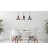Purra Bar Pendant Ceiling Light Black 3x E27-7