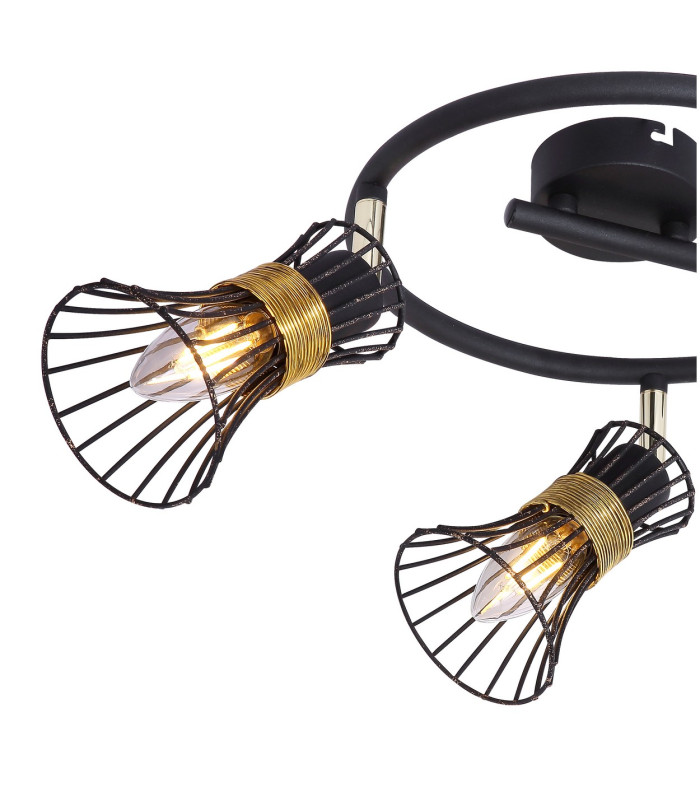 Purra Ceiling Spotlight Clusters Black 3x E14-5