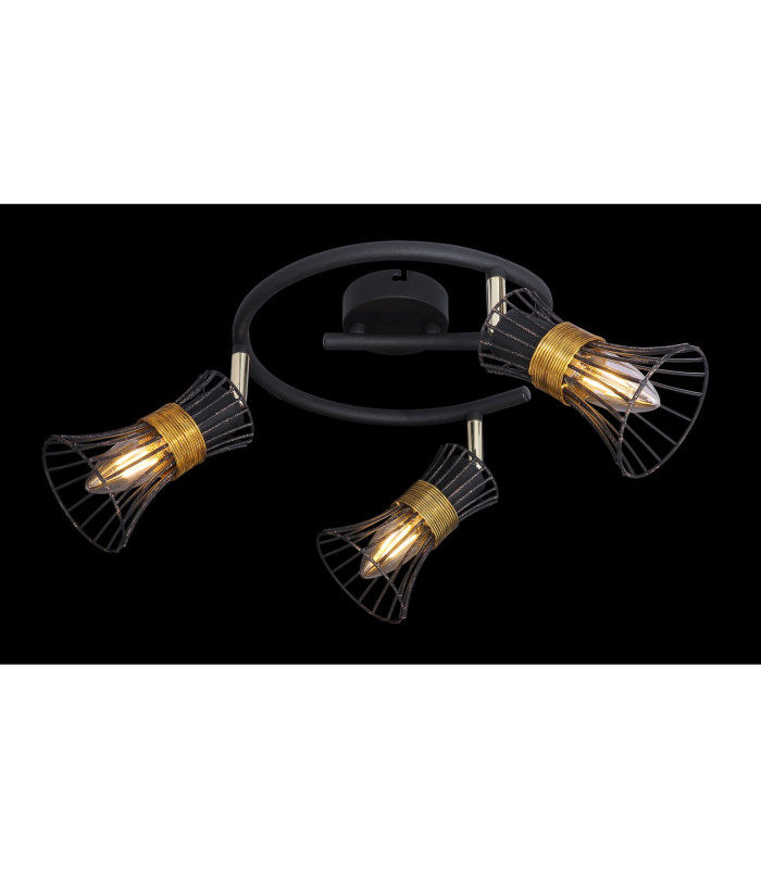 Purra Ceiling Spotlight Clusters Black 3x E14-7