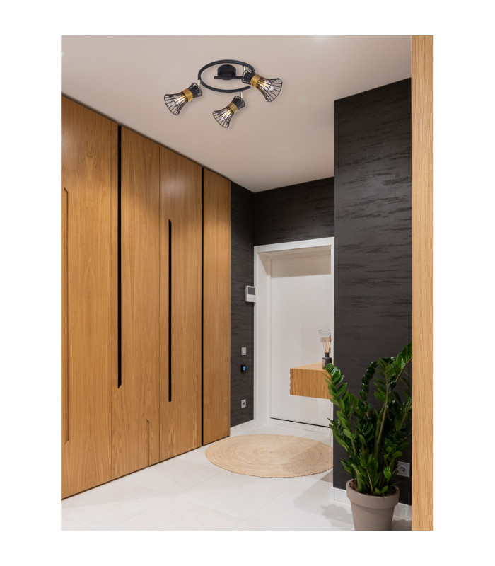 Purra Ceiling Spotlight Clusters Black 3x E14-8
