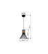 Purra Wire Frame Pendant Ceiling Light Black 1x E27-6