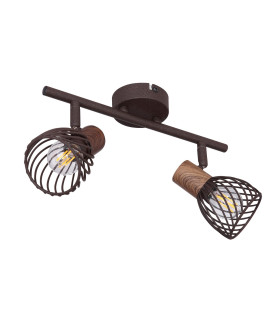 Isabelle Twin Ceiling Spotlight Rust Colored 2x E14-2