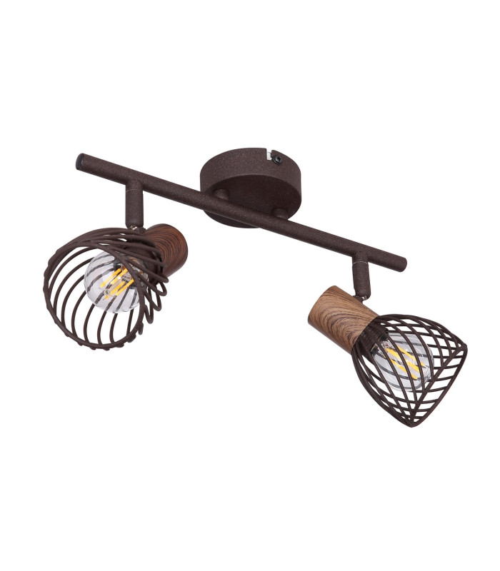 Isabelle Twin Ceiling Spotlight Rust Colored 2x E14-2