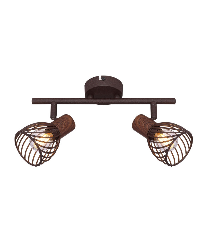 Isabelle Twin Ceiling Spotlight Rust Colored 2x E14-3