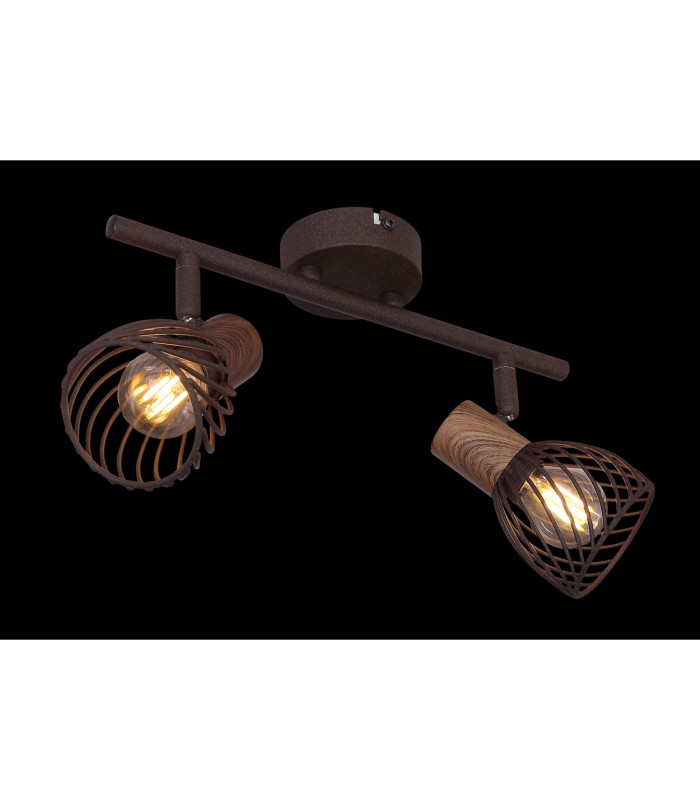 Isabelle Twin Ceiling Spotlight Rust Colored 2x E14-6