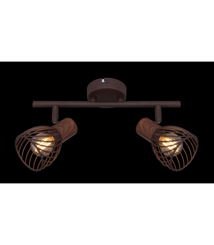 Isabelle Twin Ceiling Spotlight Rust Colored 2x E14-7