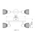 Isabelle Twin Ceiling Spotlight Rust Colored 2x E14-8
