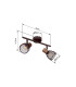 Isabelle Twin Ceiling Spotlight Rust Colored 2x E14-9