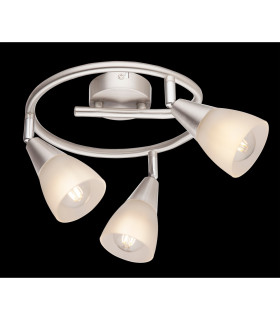 Tadeus I Ceiling Spotlight Clusters Nickel Matt Satined Glass Shade 3x E14-2