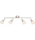 Tadeus I Ceiling Spotlight Bar Nickel Matt Satined Glass Shade 4x E14-1