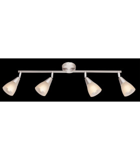 Tadeus I Ceiling Spotlight Bar Nickel Matt Satined Glass Shade 4x E14-2