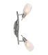 Florita Twin Ceiling Spotlight Chrome Opal Glass Shade 2x E14
