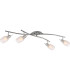 Florita Ceiling Spotlight Bar Chrome Opal Glass Shade 4x E14-1