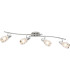 Roy Ceiling Spotlight Bar Chrome Satined Glass Shade 4x E14-1