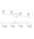 Roy Ceiling Spotlight Bar Chrome Satined Glass Shade 4x E14-3