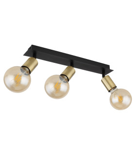 Liliana Ceiling Spotlight Bar Matt Black 3x E27-2