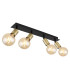 Liliana Ceiling Spotlight Bar Matt Black 4x E27-1