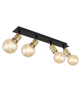 Liliana Ceiling Spotlight Bar Matt Black 4x E27-1