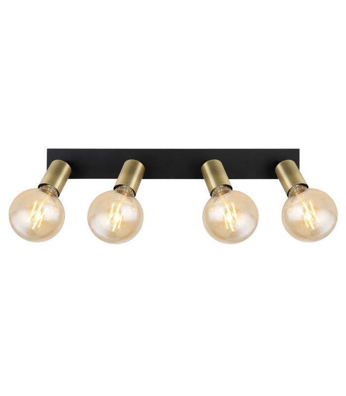 Liliana Ceiling Spotlight Bar Matt Black 4x E27-4