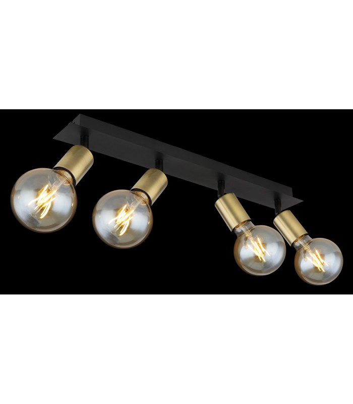 Liliana Ceiling Spotlight Bar Matt Black 4x E27-6