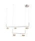 Lovest Bar Pendant Ceiling Light Nickel Matt 5x LED 3000K-1