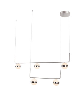 Lovest Bar Pendant Ceiling Light Nickel Matt 5x LED 3000K-1