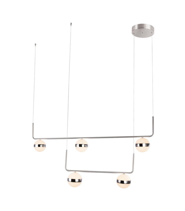 Lovest Bar Pendant Ceiling Light Nickel Matt 5x LED 3000K-1