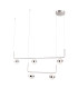 Lovest Bar Pendant Ceiling Light Nickel Matt 5x LED 3000K-2