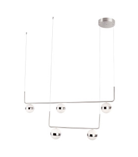 Lovest Bar Pendant Ceiling Light Nickel Matt 5x LED 3000K-2