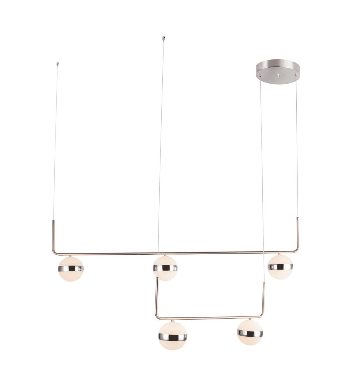 Lovest Bar Pendant Ceiling Light Nickel Matt 5x LED 3000K-3