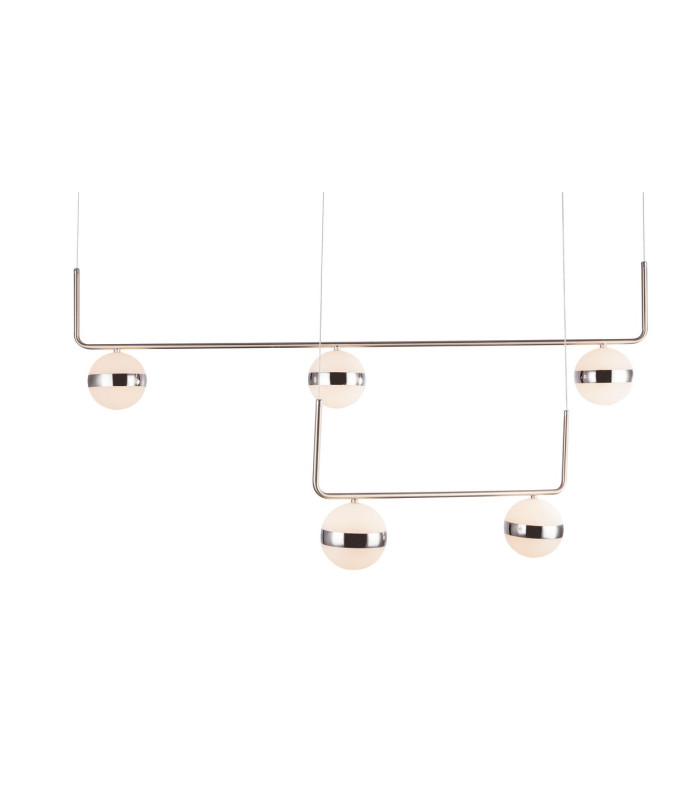 Lovest Bar Pendant Ceiling Light Nickel Matt 5x LED 3000K-4