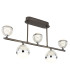Untsy Integrated LED Semi Flush Ceiling Light Titanium Color Brushed 5x LED Dimmable 2700-6000K Remote Control-1