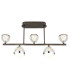 Untsy Integrated LED Semi Flush Ceiling Light Titanium Color Brushed 5x LED Dimmable 2700-6000K Remote Control-3