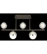 Untsy Integrated LED Semi Flush Ceiling Light Titanium Color Brushed 5x LED Dimmable 2700-6000K Remote Control-5