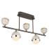 Untsy Integrated LED Semi Flush Ceiling Light Titanium Color Brushed 5x LED Dimmable 2700-6000K Remote Control-8