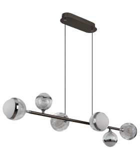 Untsy Bar Pendant Ceiling Light Titanium Color Brushed 6x LED Dimmable 2700-6000K Remote Control-2