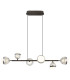 Untsy Bar Pendant Ceiling Light Titanium Color Brushed 6x LED Dimmable 2700-6000K Remote Control-3