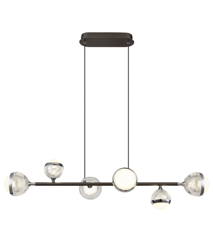 Untsy Bar Pendant Ceiling Light Titanium Color Brushed 6x LED Dimmable 2700-6000K Remote Control-3