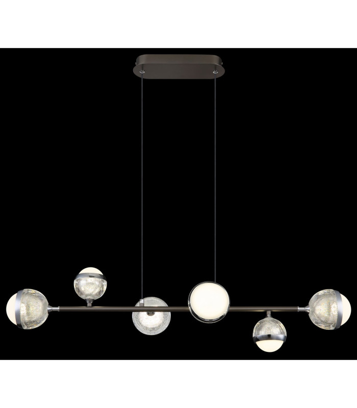 Untsy Bar Pendant Ceiling Light Titanium Color Brushed 6x LED Dimmable 2700-6000K Remote Control-6
