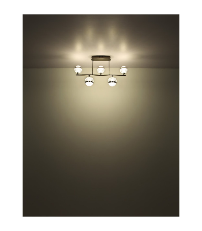 Untsy Bar Pendant Ceiling Light Titanium Color Brushed 6x LED Dimmable 2700-6000K Remote Control-9