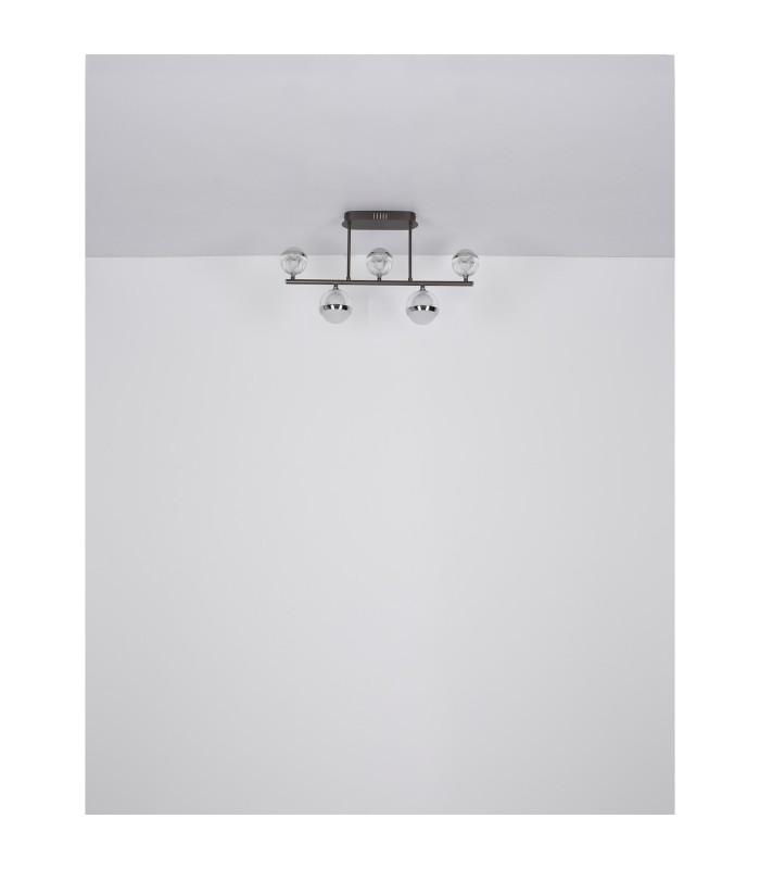 Untsy Bar Pendant Ceiling Light Titanium Color Brushed 6x LED Dimmable 2700-6000K Remote Control-11