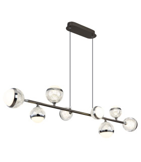 Untsy Bar Pendant Ceiling Light Titanium Color Brushed 8x LED Dimmable 2700-6000K Remote Control-1