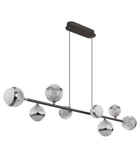 Untsy Bar Pendant Ceiling Light Titanium Color Brushed 8x LED Dimmable 2700-6000K Remote Control-2