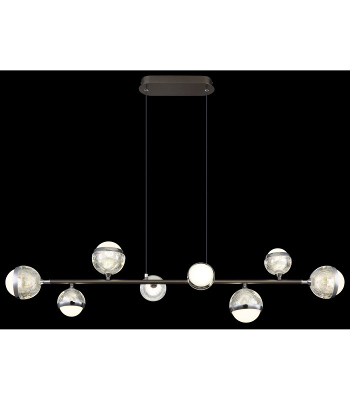 Untsy Bar Pendant Ceiling Light Titanium Color Brushed 8x LED Dimmable 2700-6000K Remote Control-6