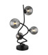Riha Globe Table Lamp Matt Black Smoke Glass Shade 4x G9 3000K-1
