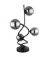 Riha Globe Table Lamp Matt Black Smoke Glass Shade 4x G9 3000K-2