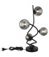 Riha Globe Table Lamp Matt Black Smoke Glass Shade 4x G9 3000K-3