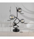 Riha Globe Table Lamp Matt Black Smoke Glass Shade 4x G9 3000K-5